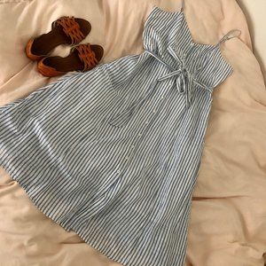 Who What Wear Blue & White Striped Dress